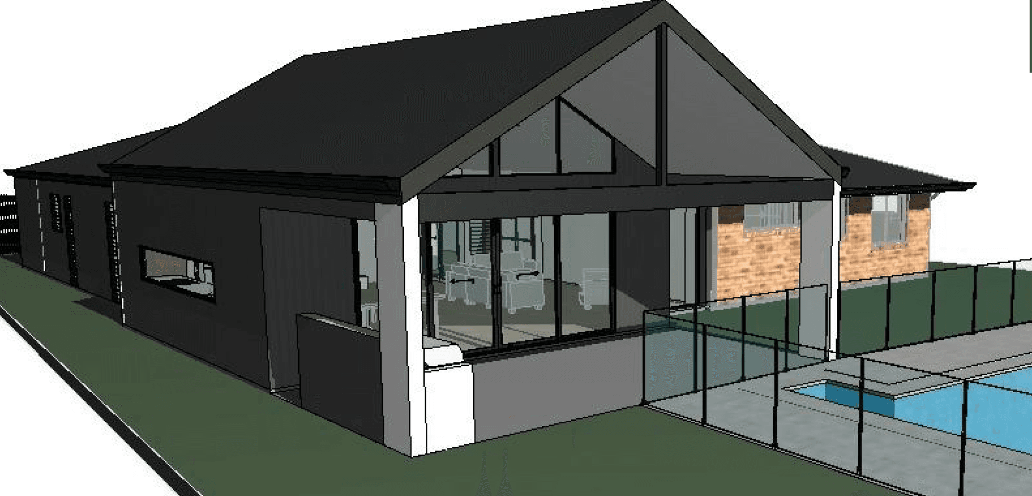 Architectural visualization - Rear exterior design